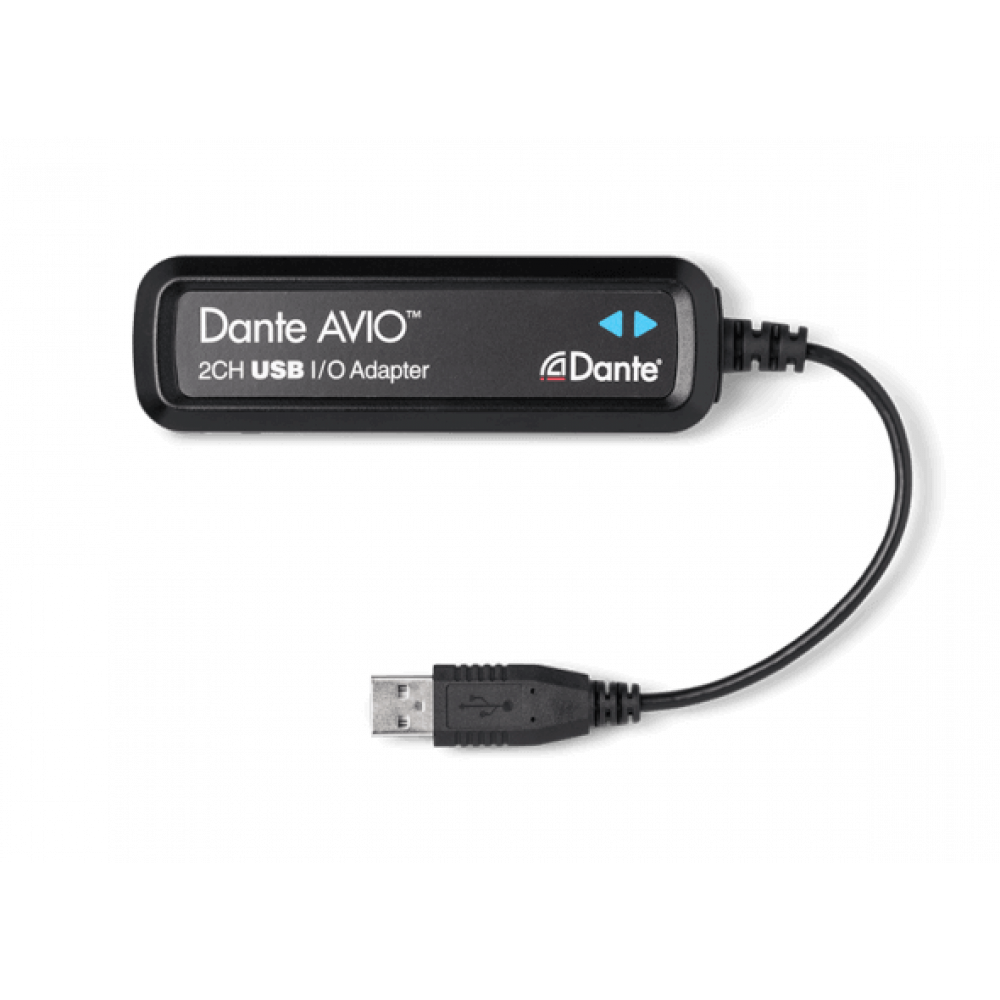 Адаптер для подключения к аудиосети Dante Audinate AVIO USB 2x2, 2 вх./2 вых. канала, USB-Ethernet